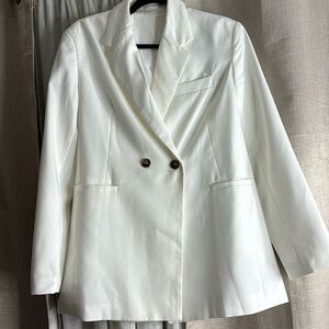 White Oversized  Blazer